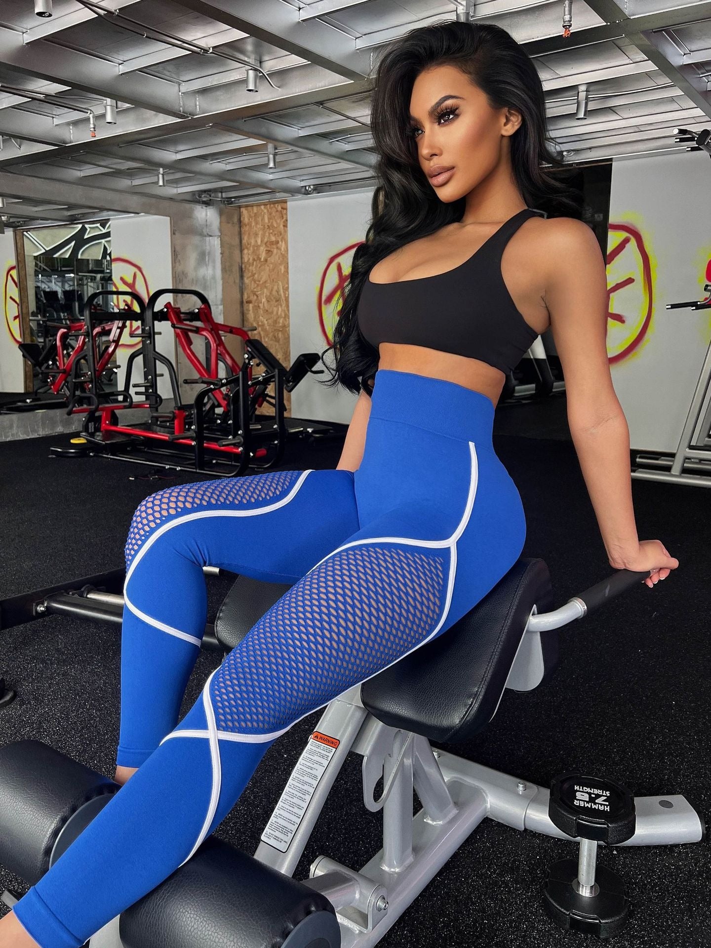 Pantalon de yoga bicolore – taille haute, idéal pour le confort