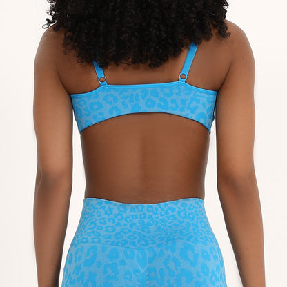 Ensemble de yoga sans coutures — jacquard imprimé léopard, confort et style